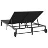 vidaXL Solseng 1-person Svart 206 x 62.5 x 74 cm polyrotting