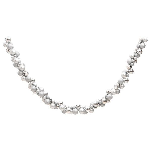 vidaXL Julekulekrans s&oslash;lv 175 cm polystyren