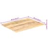 vidaXL Bordplate heltre mango 15-16 mm 90x60 cm