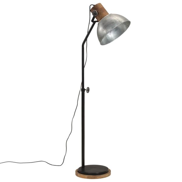 vidaXL Gulvlampe 25 W vintage s&oslash;lv 30x30x100-150 cm E27