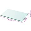 vidaXL Hyllepanel klart glass 30x15 cm