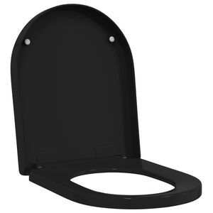 vidaXL Toalettsete Justerbar Svart 48 x 36,5 x 4,5 cm Polypropen