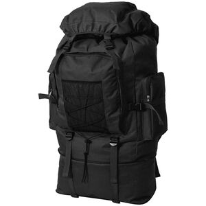 vidaXL Ryggsekk Milit&aelig;rstil XXL 100 L Svart
