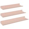 vidaXL Flytende hylle Veggmontert 3 pcs Rosa 40 x 9 x 2,5 cm St&aring;l