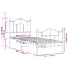 vidaXL Sengeramme i metall med hode- og fotgavl svart 90x200 cm
