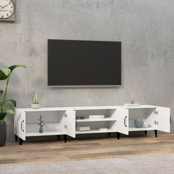vidaXL TV-skap hvit 180x31,5x40 cm konstruert tre