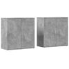 vidaXL Skjenker 2 stk betonggr&aring; 79x38x80 cm konstruert tre