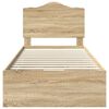 vidaXL Sengestamme med skuff Sonoma eik 90 x 200 cm Ingeni&oslash;rtre