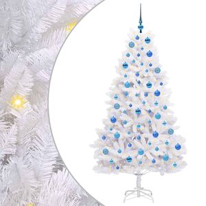 vidaXL Kunstig sammensatt juletre Hvit 180 cm PVC og st&aring;l