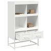 vidaXL Highboard hvit 68x39x111,5 cm stål
