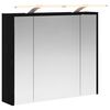 vidaXL Baderomsspeilskap Svart Eik 73,5 x 16 x 62,5 cm Konstruert tre