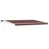 vidaXL Manuell utvidbar markise med LED-lamper Brun og hvit 4 x 2 m