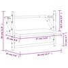 vidaXL Vegghyller med stenger 2 stk r&oslash;kt eik 40x25x30 cm
