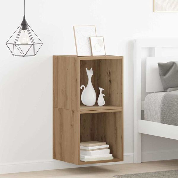 vidaXL Veggskap 2 pcs Artisan Eik 37 x 37 x 37 cm Konstruert tre