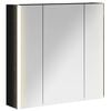 vidaXL Baderomsspeilskap Svart Eik 63,5 x 15,5 x 60,5 cm