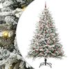 vidaXL Kunstig Forh&aring;ndsbelyst Juletre med Ballettsett Gr&oslash;nn 240 cm