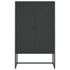 vidaXL Highboard svart 80x35x135 cm st&aring;l