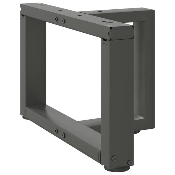 vidaXL Salongbordben T-formet 2 stk antrasitt 50x25x(30-31) cm st&aring;l