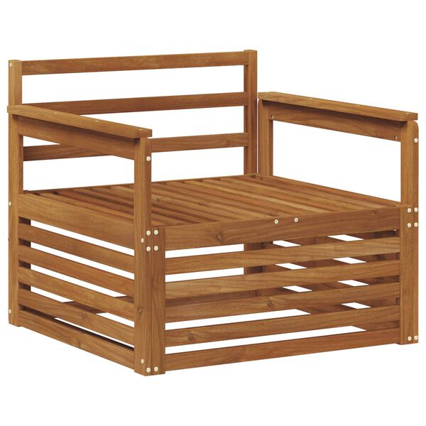 vidaXL 2 Stk Sofa med armlener Solid akasietre Naturlig