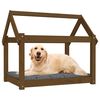 vidaXL Hundeseng honningbrun 81x60x70 cm heltre furu