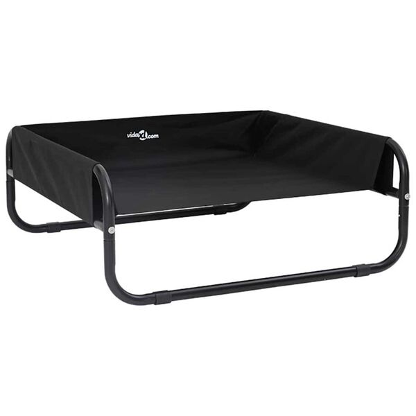 vidaXL Hundeseng Svart 75 x 75 x 30 cm Stål