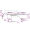 vidaXL Sengestamme med hodegjerde Brun 180 x 200 cm Massiv furu