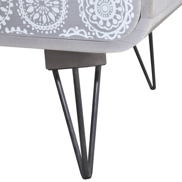 vidaXL Kommode med 3 skuffer grå