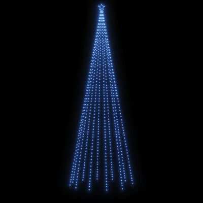 vidaXL Juletre med bakkeplugg blå 732 lysdioder 500 cm