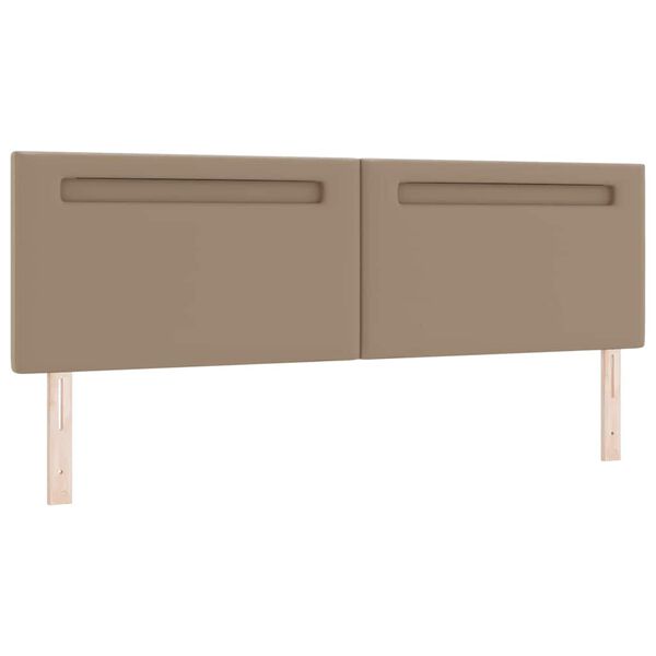 vidaXL LED Hodegavl Cappuccino 180 cm Kunstlær