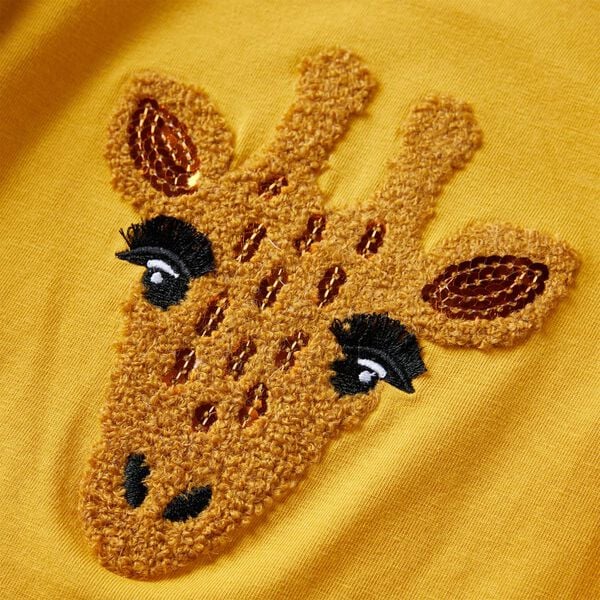 T-skjorte for barn med lange ermer m&oslash;rkeoker 92