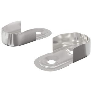 vidaXL Klesskapstangbeslag 2 pcs Hvit sink 40 x 18 x 10 mm Jern