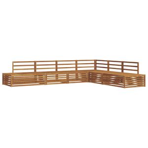 vidaXL Utend&oslash;rs sofa-sett 6 Stk Naturlig Solid akasietre