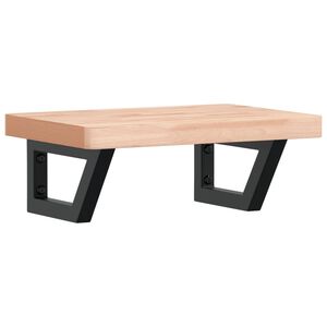 vidaXL Servanthylle veggmontert st&aring;l og heltre b&oslash;ketre