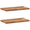 vidaXL Flytende hyller 2 stk 60x20x2 cm oljebehandlet heltre akasie
