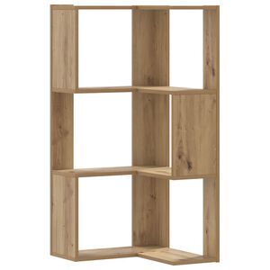 vidaXL Bokhylle 3 etasjer artisan eik 50x50x102 cm konstruert tre