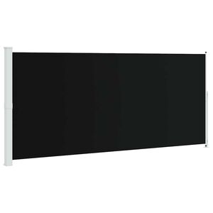 vidaXL Uttrekkbar sidemarkise 220x500 cm svart