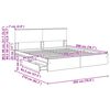 vidaXL Sengestamme med skuff Svart 200 x 200 cm Konstruert tre