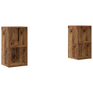 vidaXL TV-benksett 2 pcs Gamle tre 37 x 37 x 72 cm Konstruert tre
