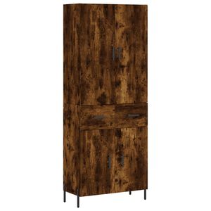 vidaXL Highboard r&oslash;kt eik 69,5x34x180 cm konstruert tre