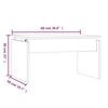 vidaXL Salongbord brun eik 68x50x38 cm konstruert tre