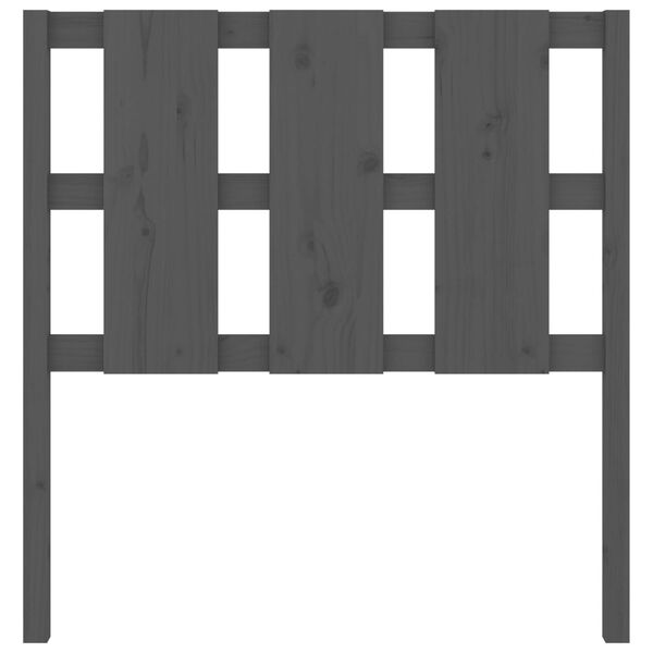 vidaXL Sengegavl gr&aring; 105,5x4x100 cm heltre furu