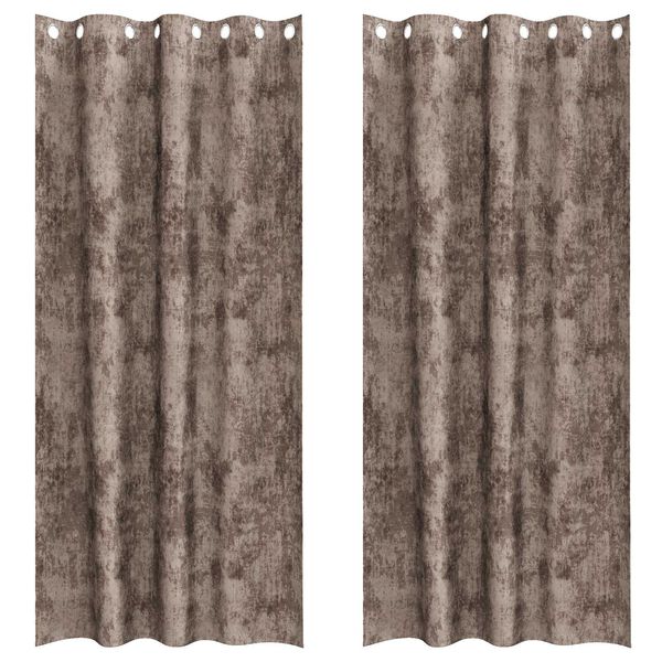 vidaXL Fl&oslash;yel Gardiner 2 pcs Cappuccino 245 x 140 cm Fl&oslash;yel