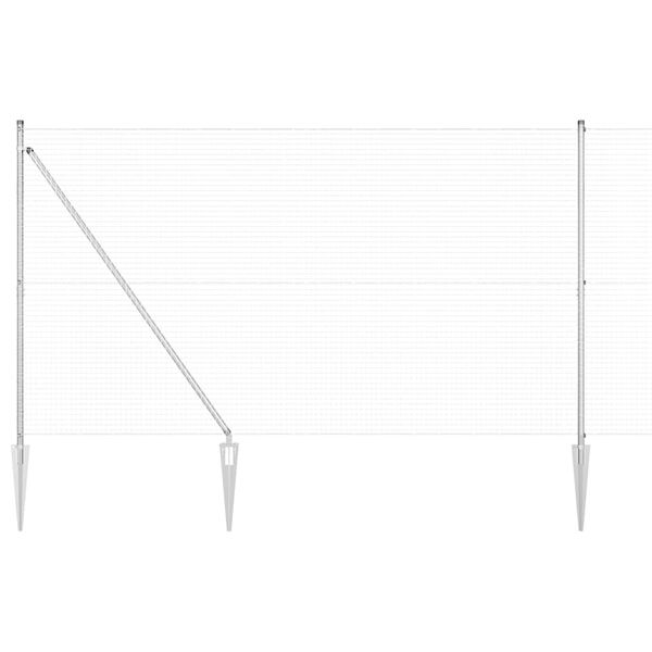 vidaXL Gjerdep&aring;le s&oslash;lv 25 x 1,5 m (25 x 25 mm maske) St&aring;l