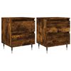 vidaXL Nattbord 2 stk r&oslash;kt eik 40x35x50 cm konstruert tre