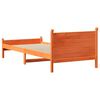 vidaXL Sengeramme uten madrass voksbrun 75x190 cm heltre furu