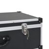 vidaXL CD-koffert for 80 CD-er aluminium ABS svart