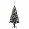 vidaXL Kunstig juletre med LED og kulesett og kongler 180 cm