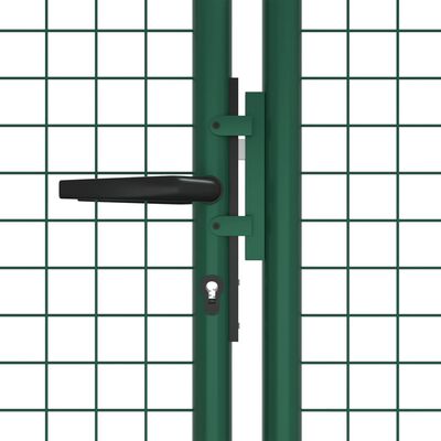 vidaXL Nettinghageport stål 400x125 cm grønn