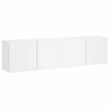 vidaXL Veggmonterte TV-benker 2 stk hvit 80x30x41 cm