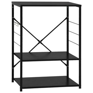 vidaXL Hylle til mikrob&oslash;lgeovn svart 60x39,6x79,5 cm konstruert tre